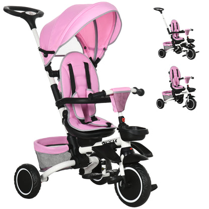 Tricycle évolutif 6-en-1 convertible poussette vélo enfant