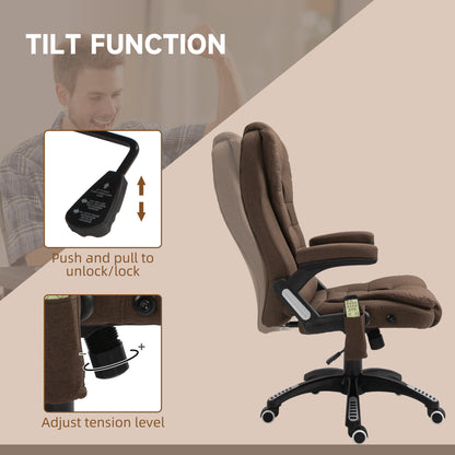 Fauteuil bureau massant inclinable dossier haut pivotant