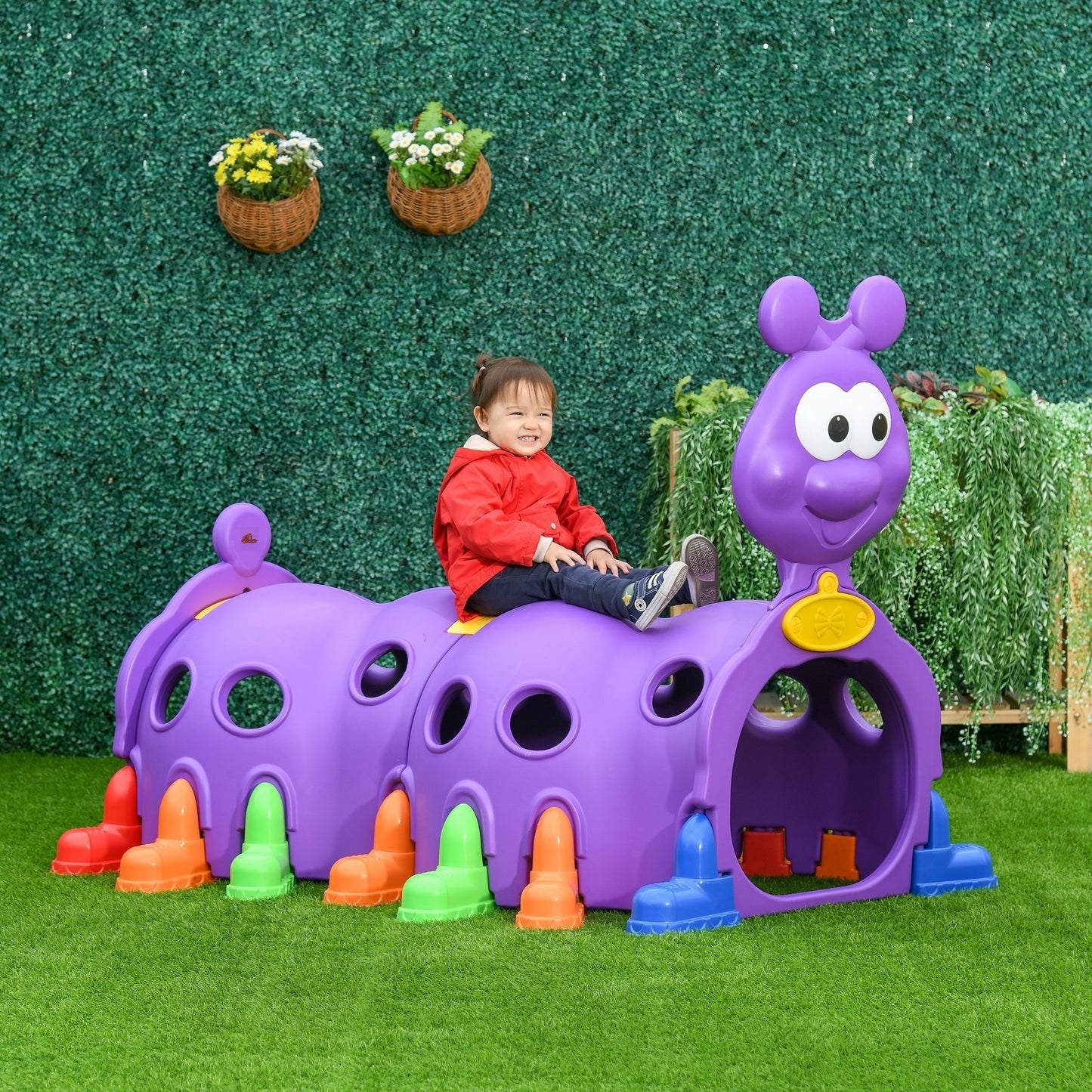 Tunnel de jeu chenille pour enfants 3-6 ans