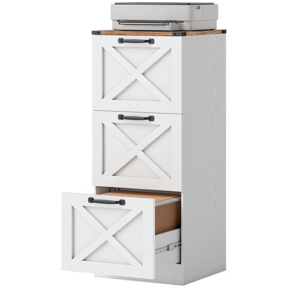 Classeur vertical style fermette 3 tiroirs
