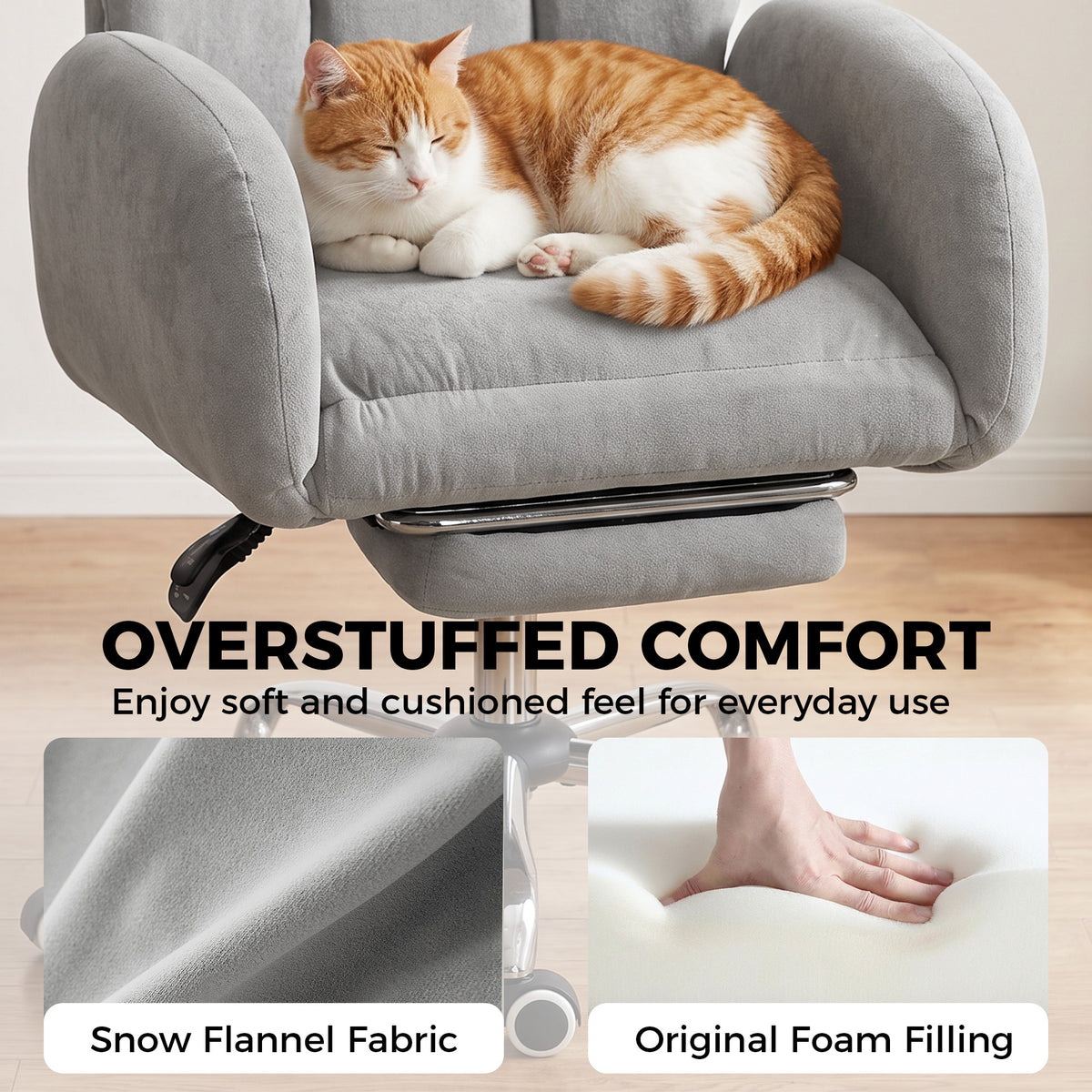 Chaise de bureau ergonomique avec repose-pieds