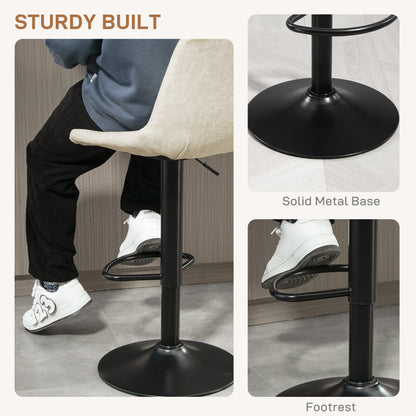 Tabourets de bar hauteur comptoir ajustables pivotants ensemble 2
