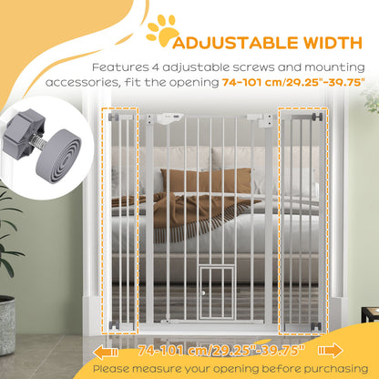 Barrière pour chien intérieure 104 cm ouverture facile