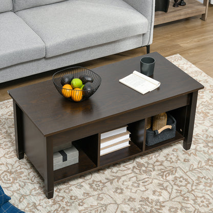 Table basse relevable moderne avec rangement caché