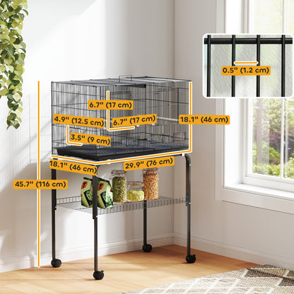 Grande cage à oiseaux pour perruches avec séparateur