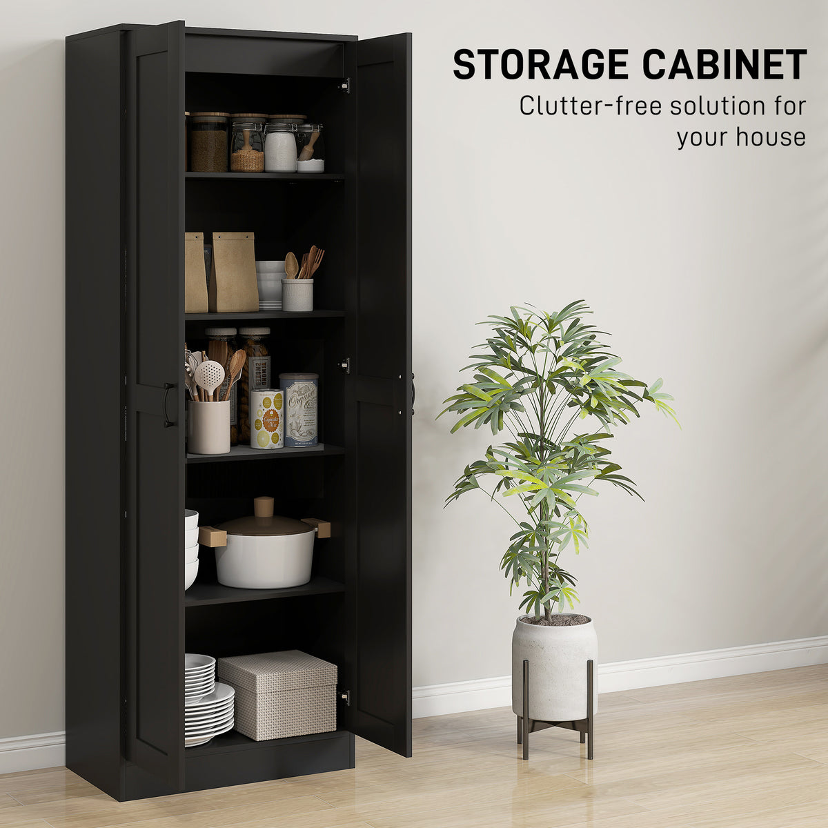 Armoire de cuisine de rangement haute en panneau de particules