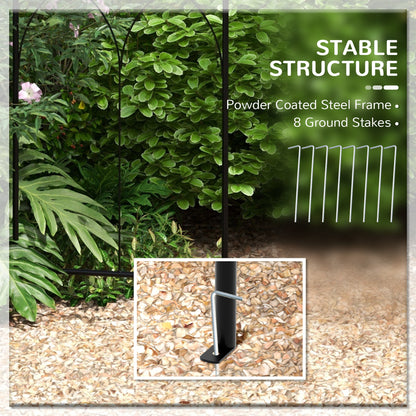 Arche de jardin forme cage à oiseau en métal
