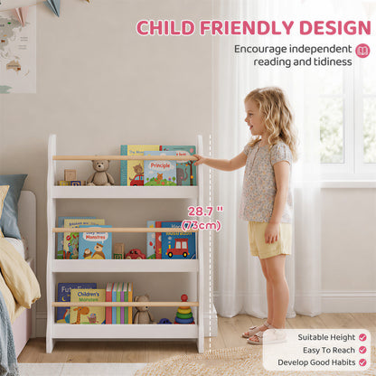 Bibliothèque murale pour enfants à 3 tablettes