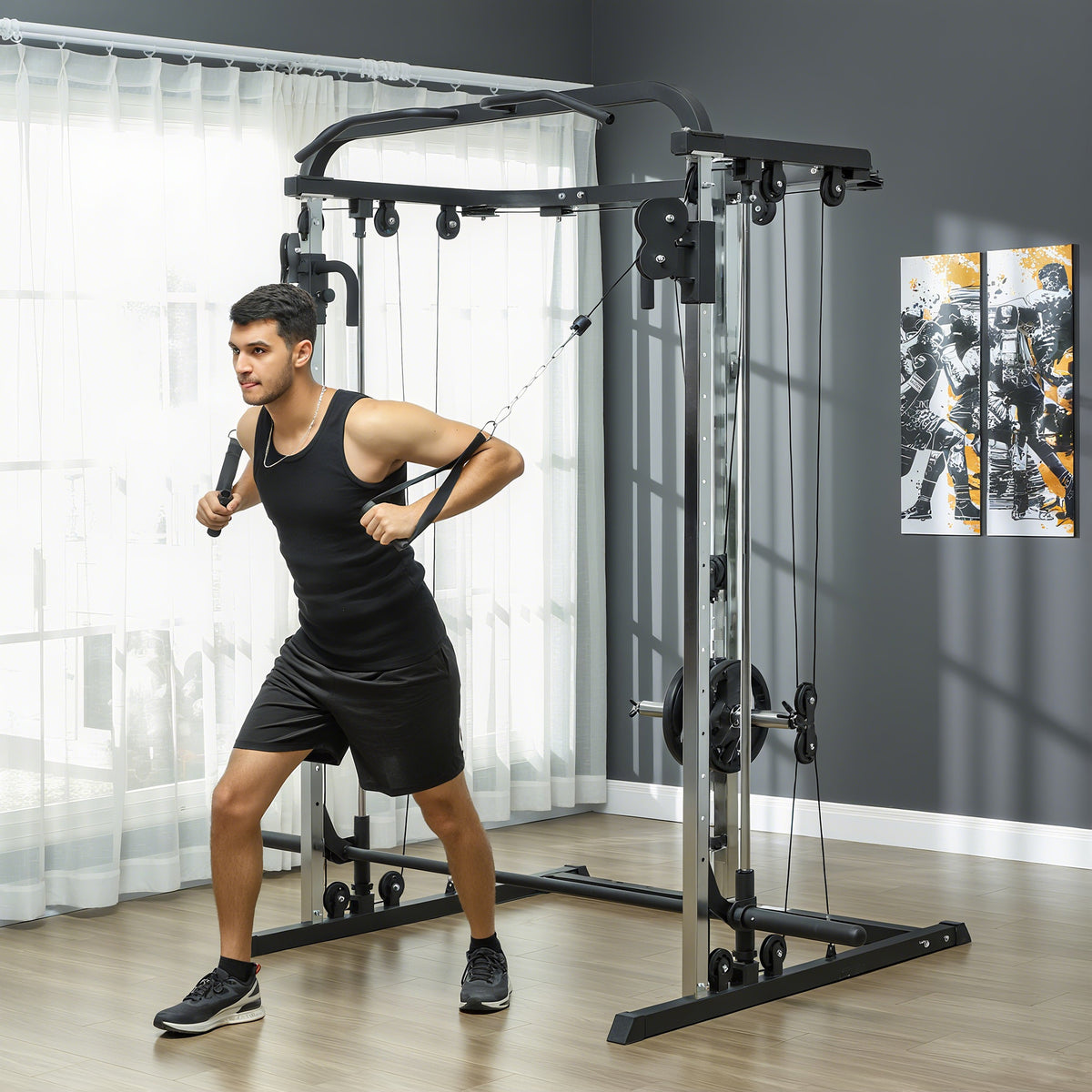 Machine Smith multifonction rack de squat et poulie