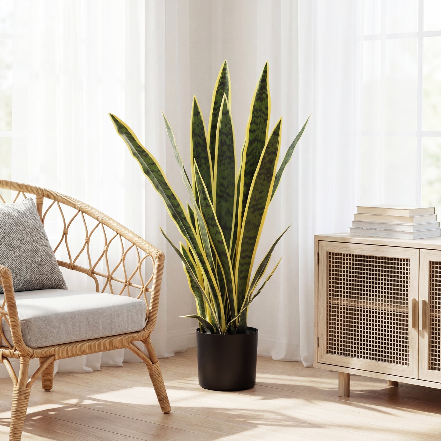 Plante artificielle Sansevieria 21 feuilles 76 cm