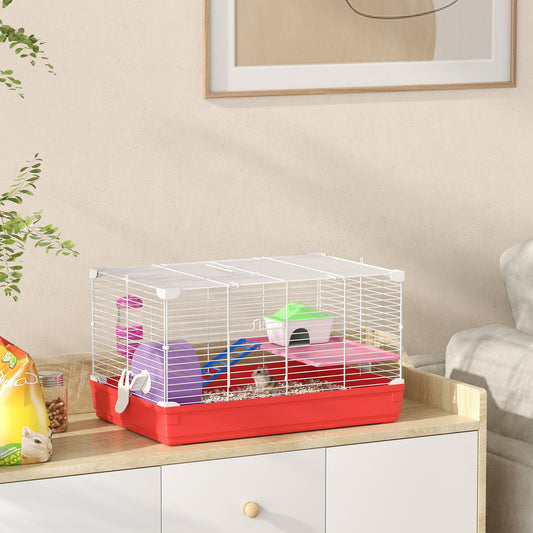 Cage hamster 2 étages avec accessoires