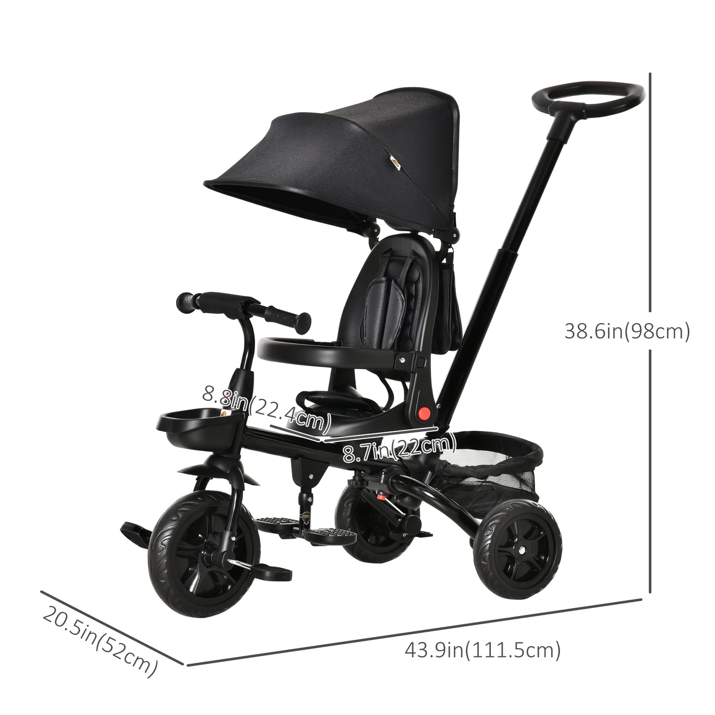 Tricycle évolutif 5-en-1 pour tout-petits