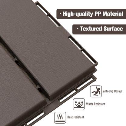 Tuiles de terrasse emboîtables 30x30 cm ensemble 9 pièces