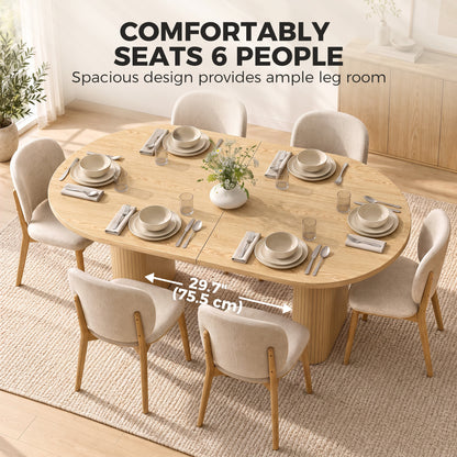 Table à manger rustique style fermette ovale bois