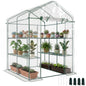 Outsunny 143x143x195cm Portable Greenhouse - 8 Shelves