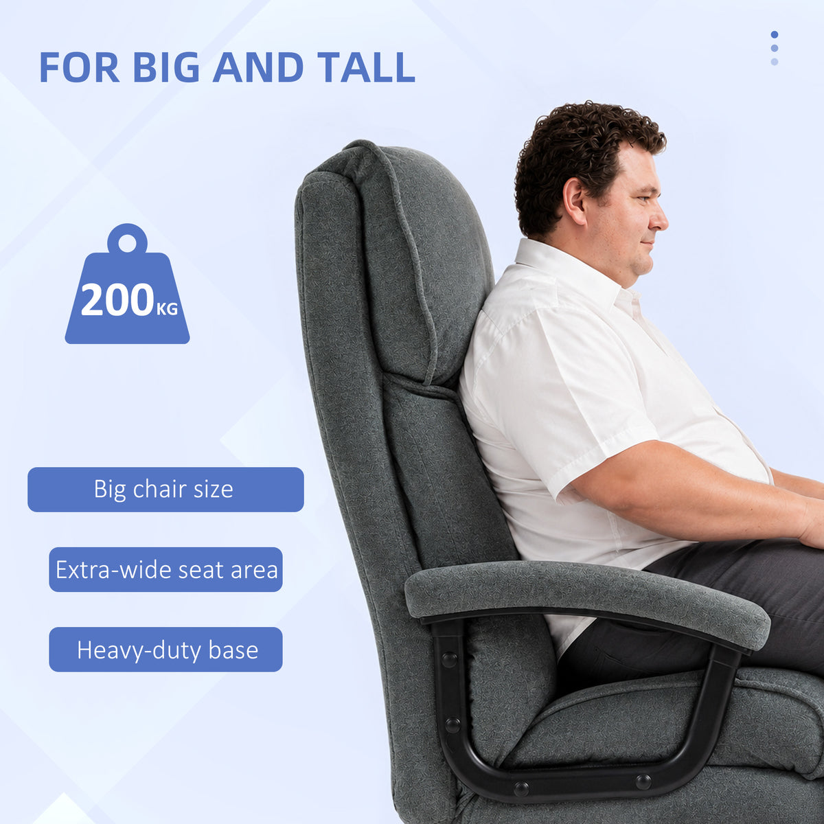 Chaise de bureau ergonomique grand format
