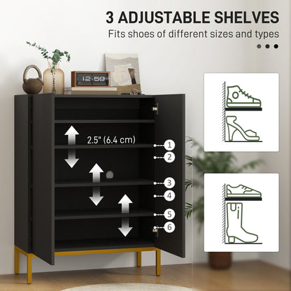 Meuble à chaussures de rangement avec étagères réglables