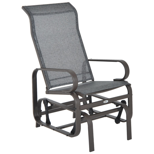 Chaise berçante de patio avec tissu respirant