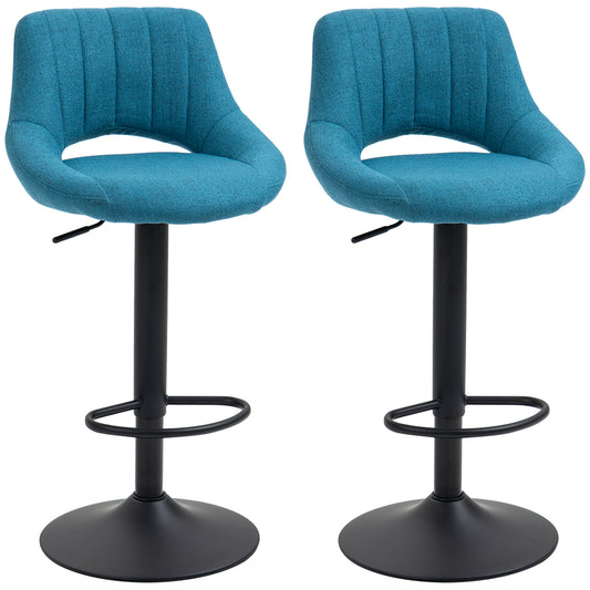 Tabourets de bar pivotants ajustables en lin — Ensemble de 2