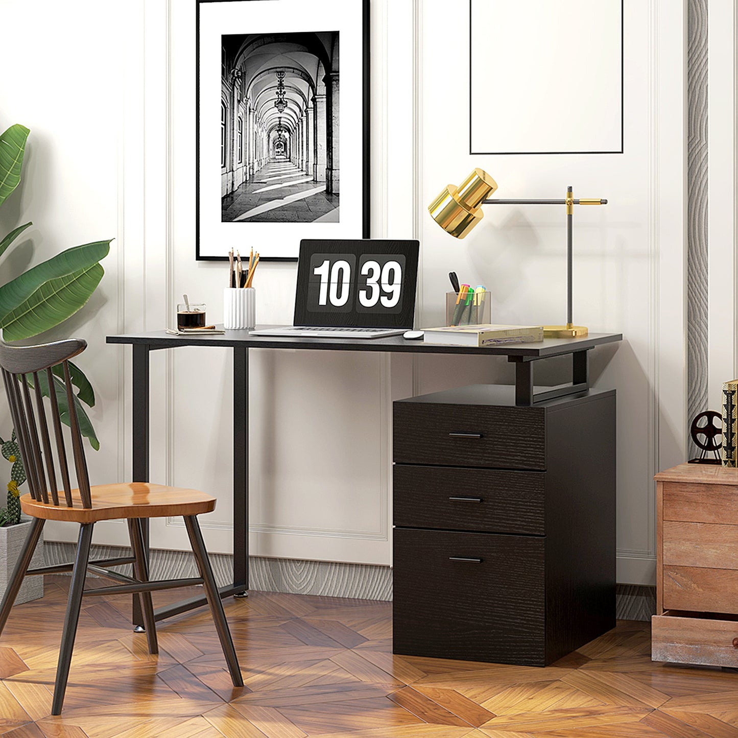 Bureau informatique tiroirs amovibles 47 po