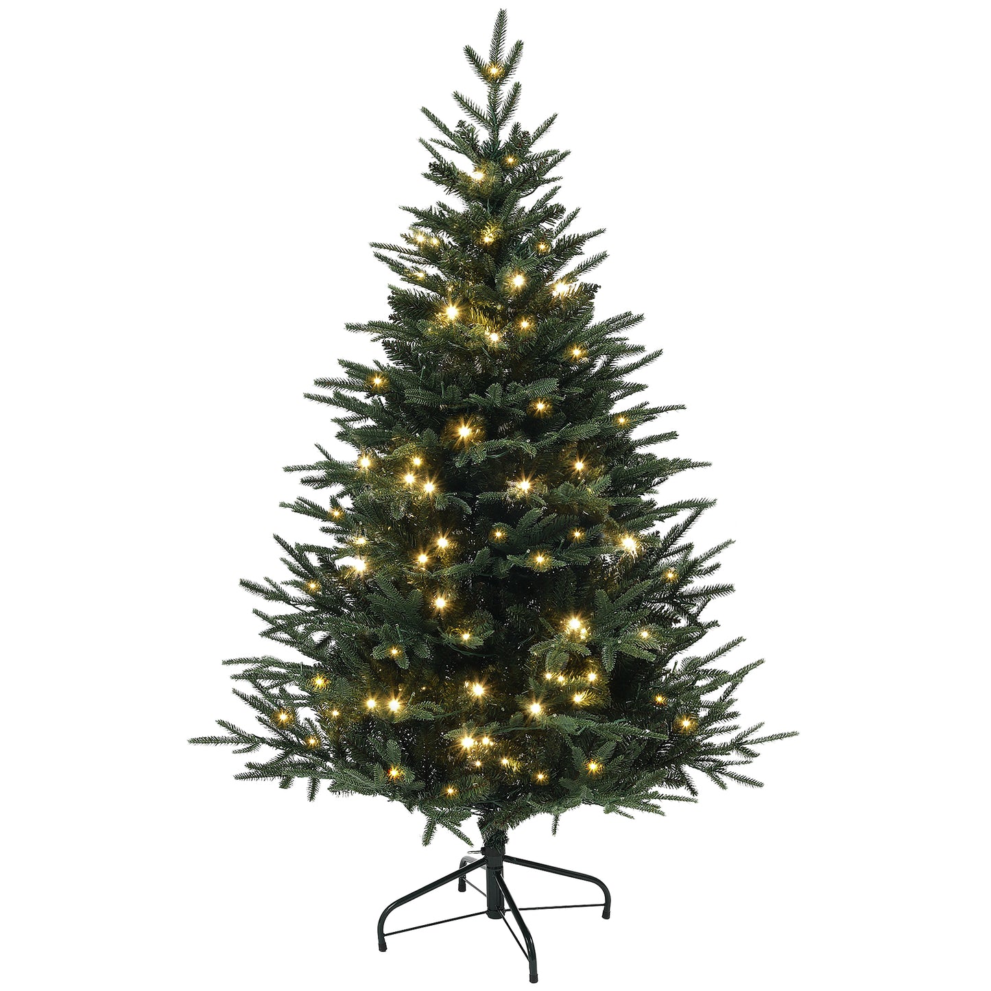 Sapin de Noël artificiel pré-éclairé 152 cm — vert