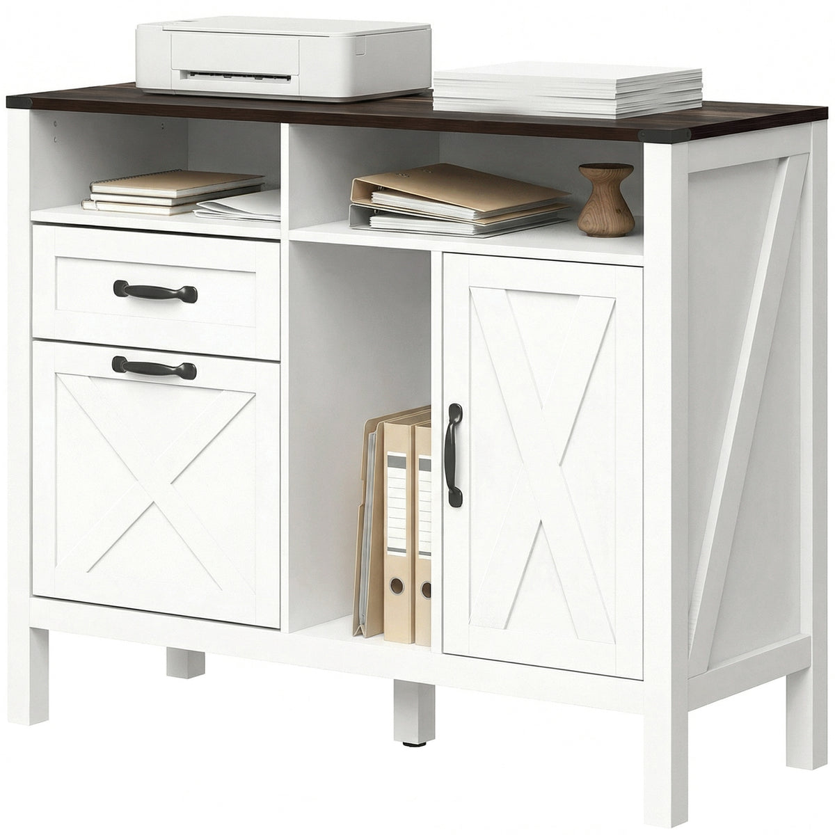 Classeur latéral de bureau style rustique