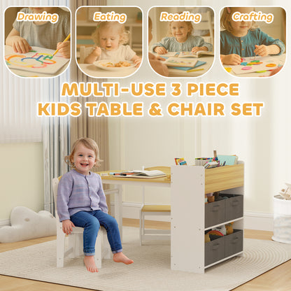 Ensemble table et chaises pour enfants avec rouleau — Lot de 3