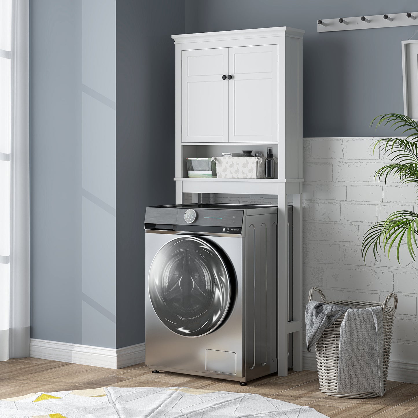 Armoire de salle de bain 3 niveaux au-dessus des toilettes
