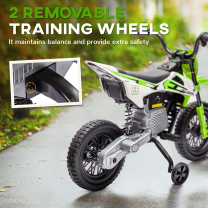 Moto électrique enfant 12V avec roues stabilisatrices
