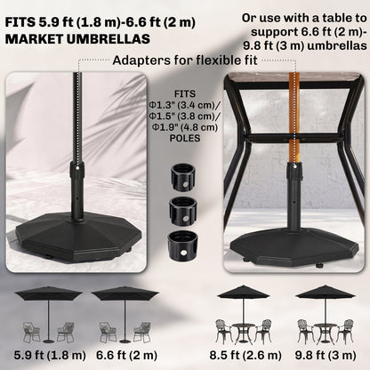 Socle de parasol en béton 22 kg