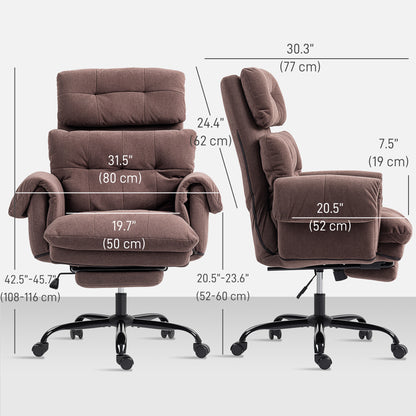 Chaise de bureau ergonomique inclinable avec repose-pieds