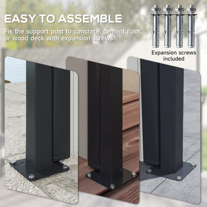 Auvent rétractable latéral 4m x 1,8m pour terrasse
