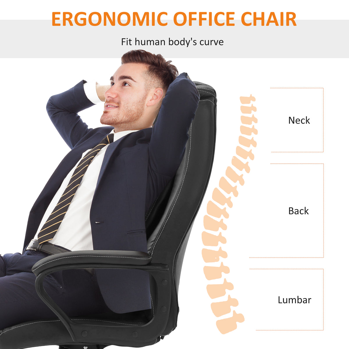 Chaise de bureau ergonomique de direction massante
