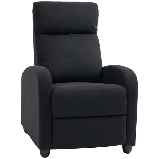 Fauteuil inclinable manuel rembourré lin pour salon