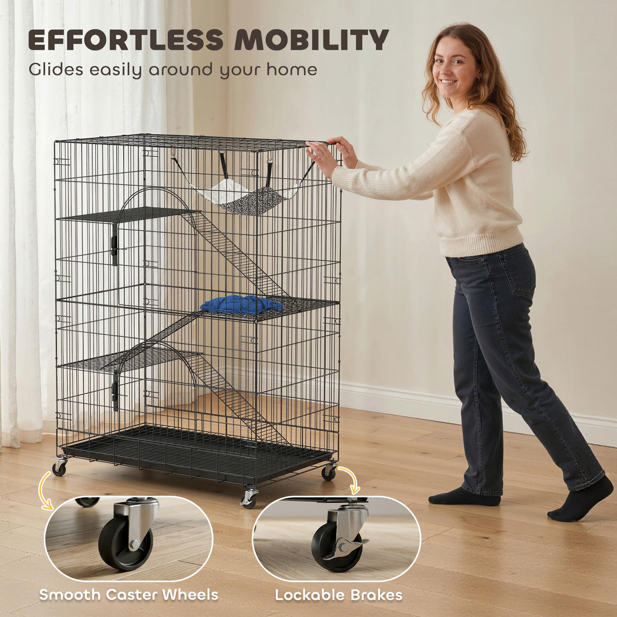 Grande cage pour chats à 4 niveaux