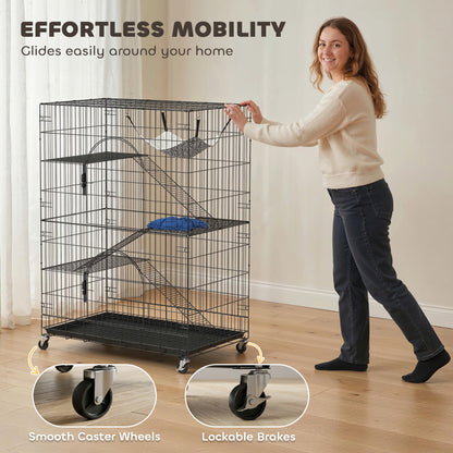 Grande cage pour chats à 4 niveaux