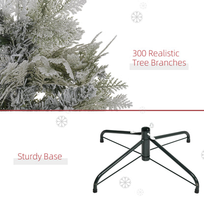 Sapin de Noël crayon enneigé 517 branches — Vert