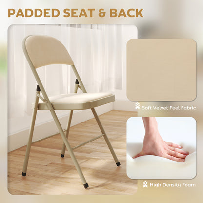 Ensemble de 4 chaises pliantes en velours