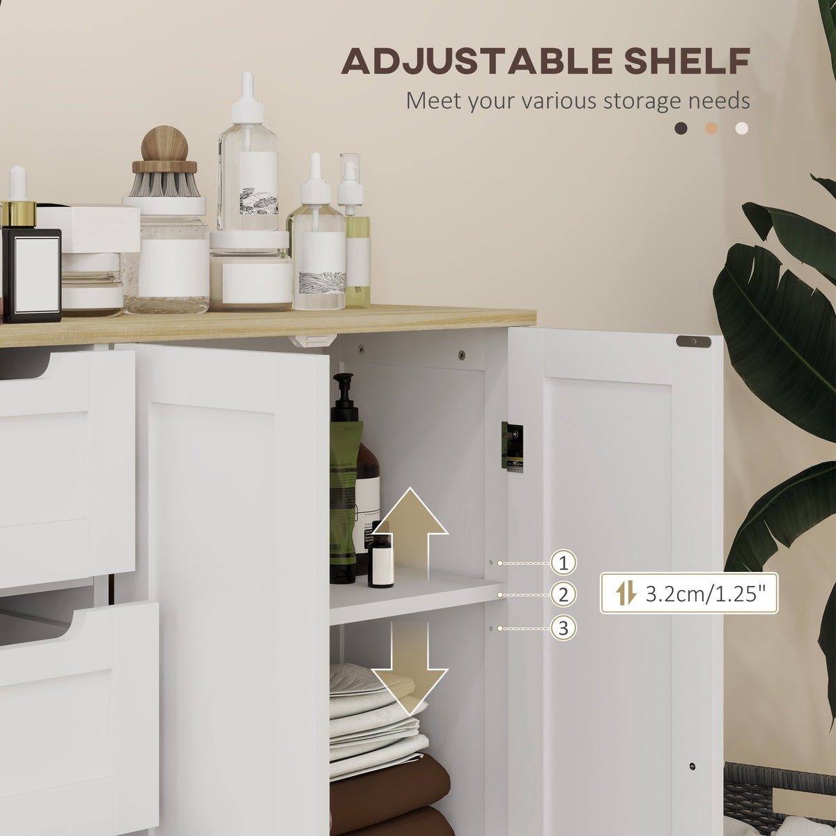 Meuble de salle de bain sur pied moderne