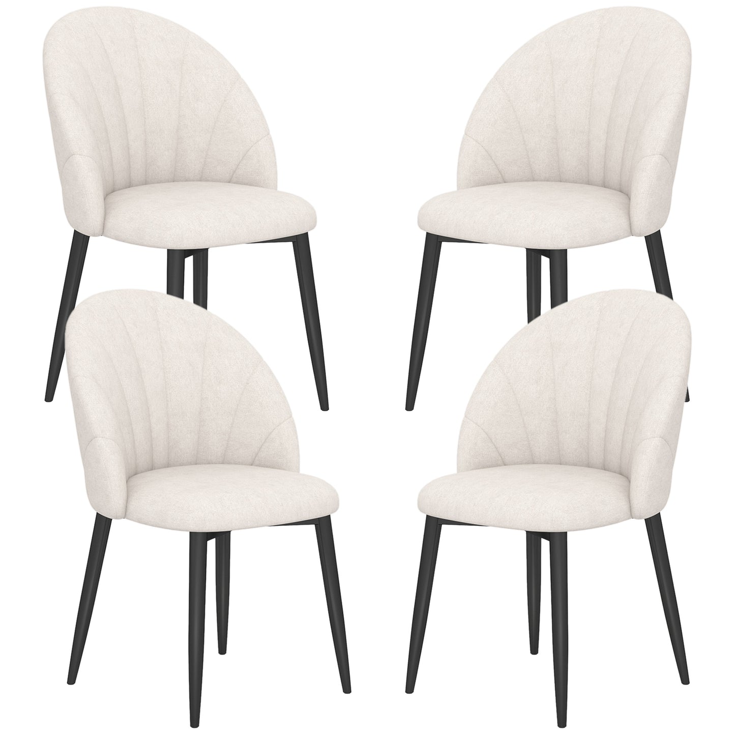 Chaises de salle à manger rembourrées ensemble de 4