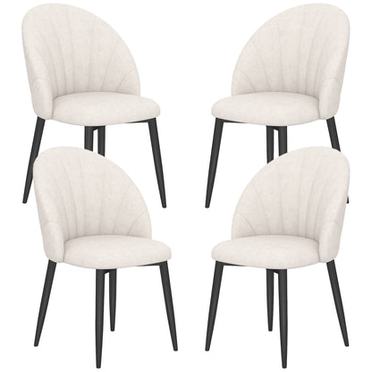 Chaises de salle à manger rembourrées ensemble de 4