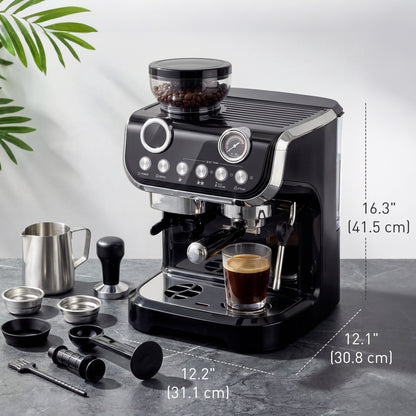 Machine à espresso 15 bars avec moulin et mousseur