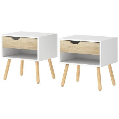 Tables de chevet modernes avec tiroir et tablette