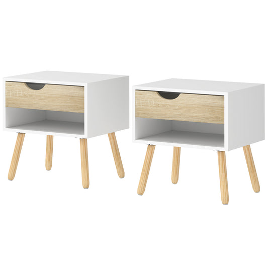 Tables de chevet modernes avec tiroir et tablette