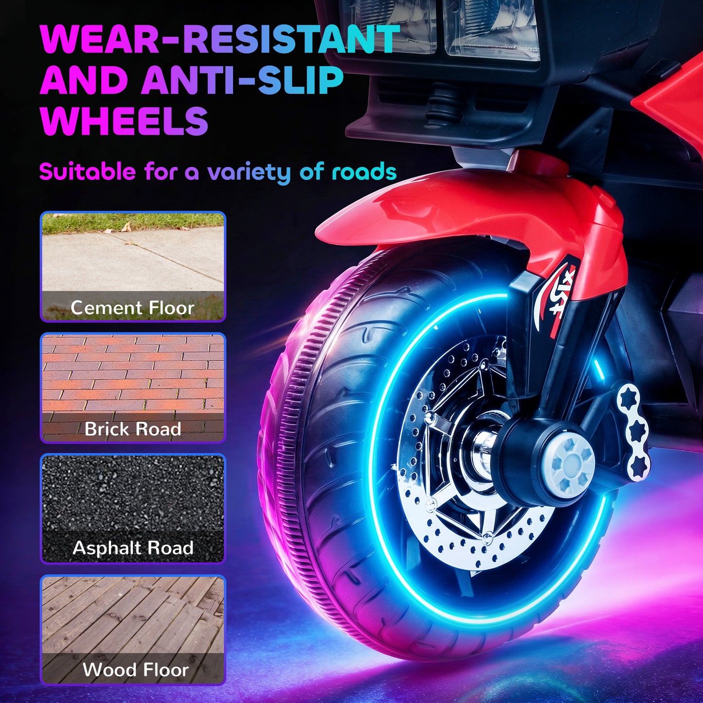 Moto électrique pour enfants 6V avec pédales musique phares