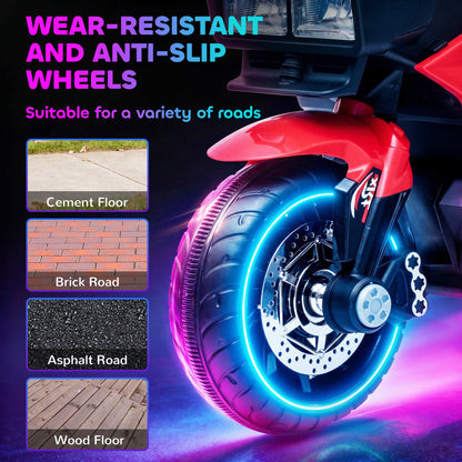 Moto électrique pour enfants 6V avec pédales musique phares