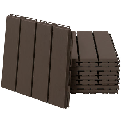 Tuiles de terrasse emboîtables 30x30 cm ensemble 9 pièces