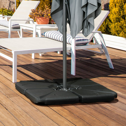 Base de parasol déporté 4 pièces 56 kg