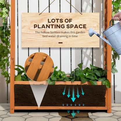 Jardinière surélevée avec treillage en arche