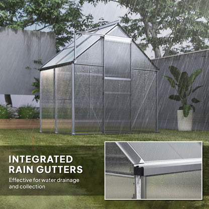 Serre de jardin polycarbonate 183 x 366 x 198 cm
